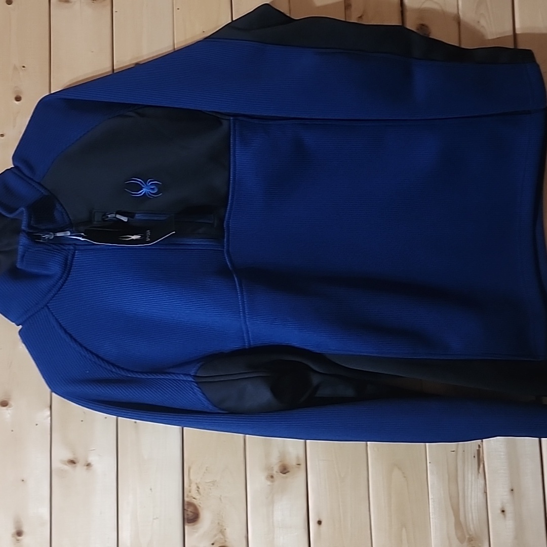 Spyder Jacket Black Blue Gait Half Zip Jacket Size Xlarge Mens New